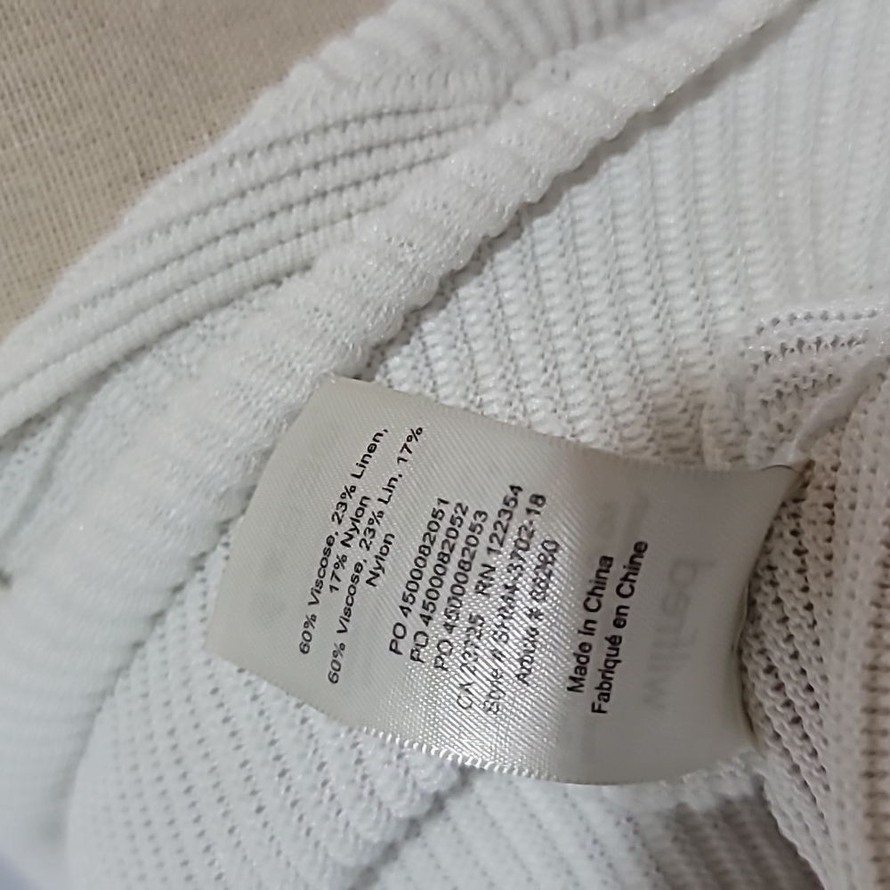 WILFRED Ribbed Viscose Linen Blend Parachute Drop Shoulder Top Blouse - Picture 9 of 9